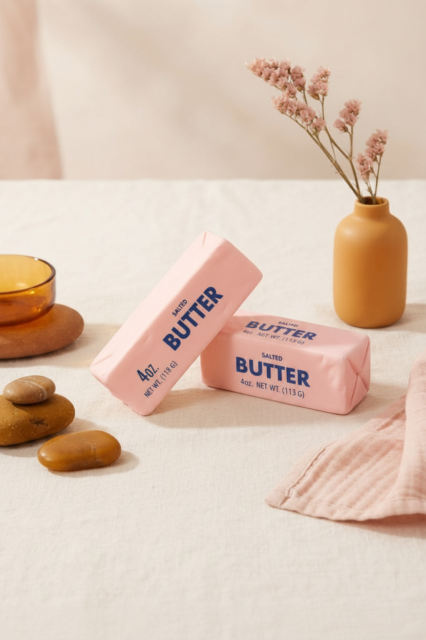 Strawberry Butter Stick Squishy — Pink Slow-Rise Fidget Toy